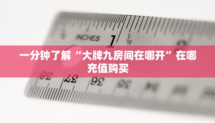 一分钟了解“大牌九房间在哪开”在哪充值购买