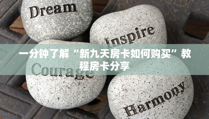 一分钟了解“新九天房卡如何购买”教程房卡分享