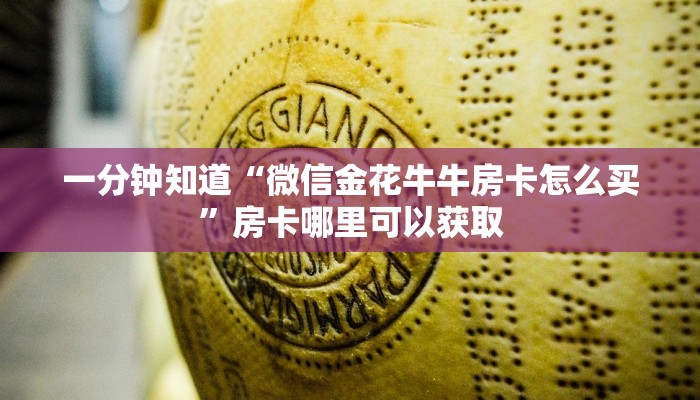 一分钟知道“微信金花牛牛房卡怎么买”房卡哪里可以获取